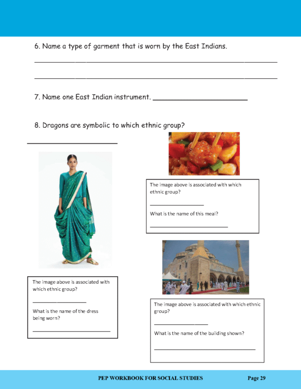 Grade 6 PEP Social Studies workbook - Image 8